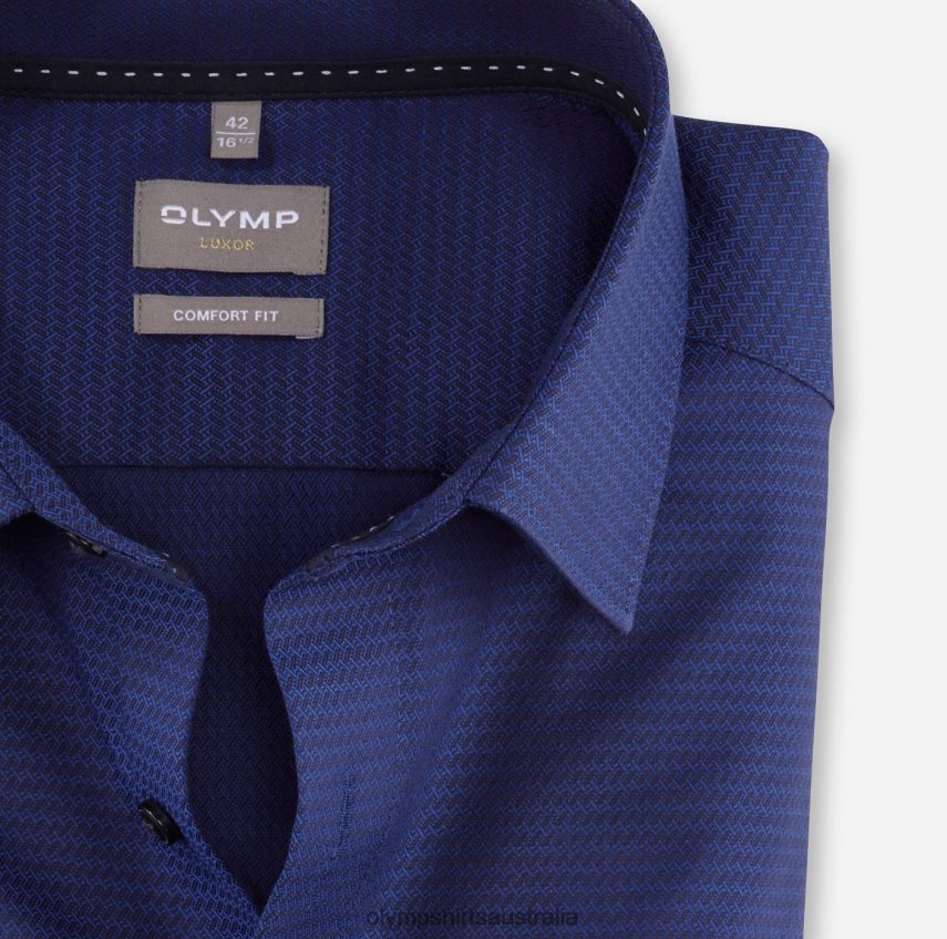 Clothing AU OLYMP Luxor Comfort Fit, Business Shirt, New Kent, Marine T8882J1506