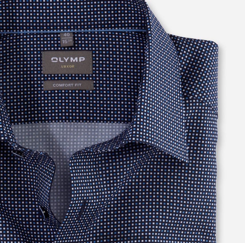 Clothing AU OLYMP Luxor Comfort Fit, Business Shirt, New Kent, Marine T8882J1509