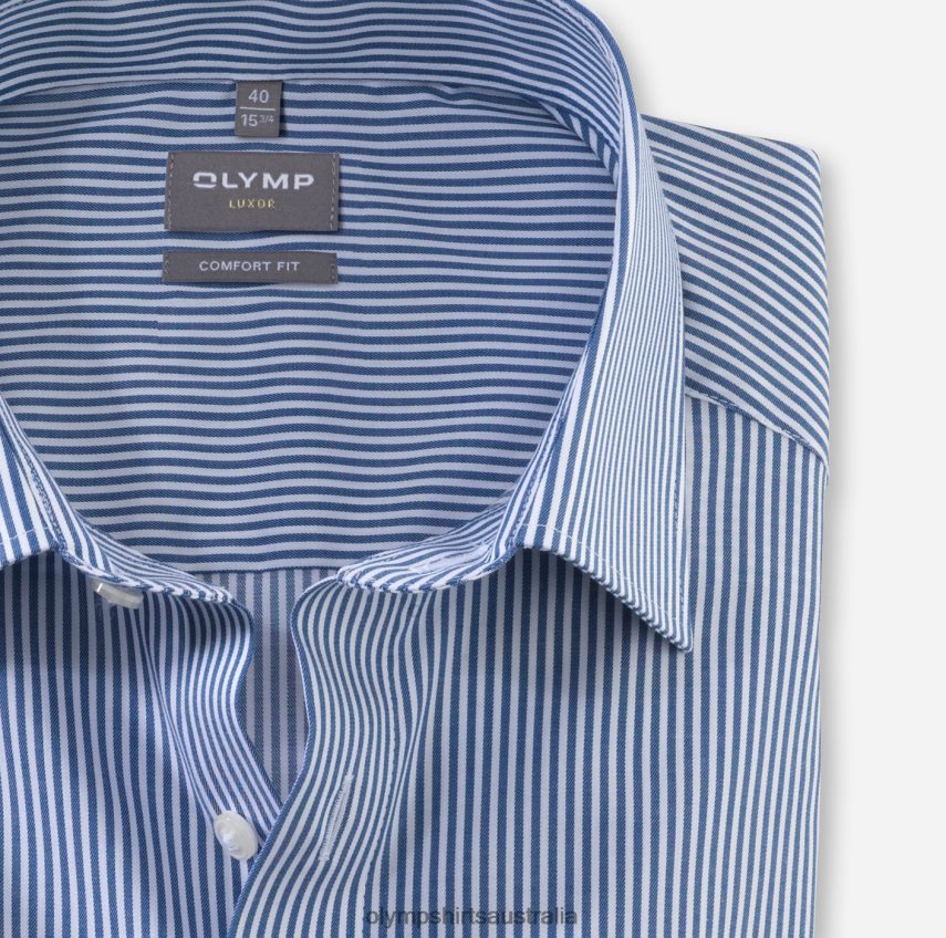 Clothing AU OLYMP Luxor Comfort Fit, Business Shirt, New Kent, Marine T8882J1511