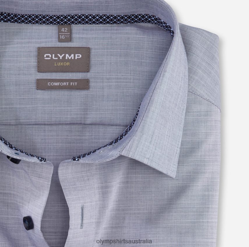 Clothing AU OLYMP Luxor Comfort Fit, Business Shirt, New Kent, Marine T8882J1551