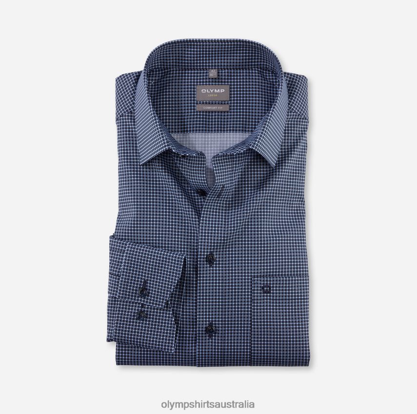 Clothing AU OLYMP Luxor Comfort Fit, Business Shirt, New Kent, Marine T8882J1583