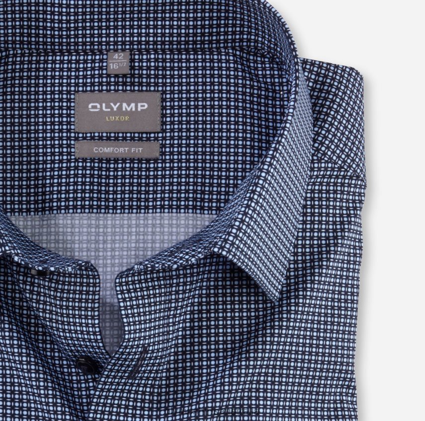 Clothing AU OLYMP Luxor Comfort Fit, Business Shirt, New Kent, Marine T8882J1583