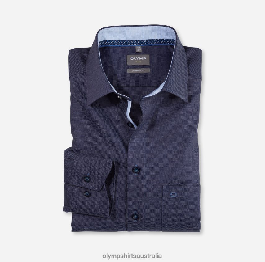 Clothing AU OLYMP Luxor Comfort Fit, Business Shirt, New Kent, Marine T8882J1631