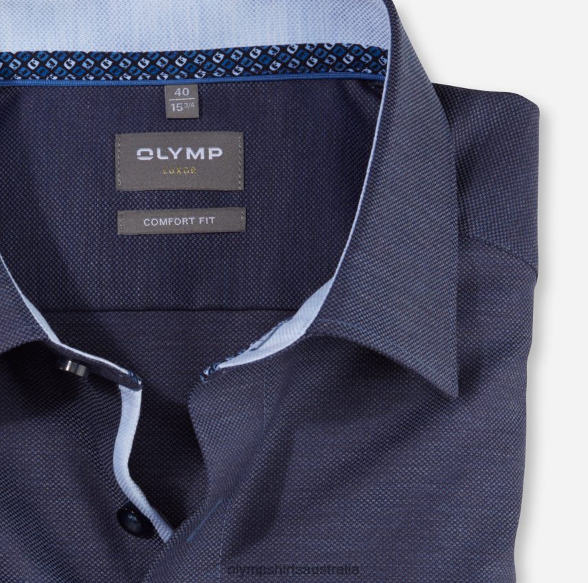 Clothing AU OLYMP Luxor Comfort Fit, Business Shirt, New Kent, Marine T8882J1631
