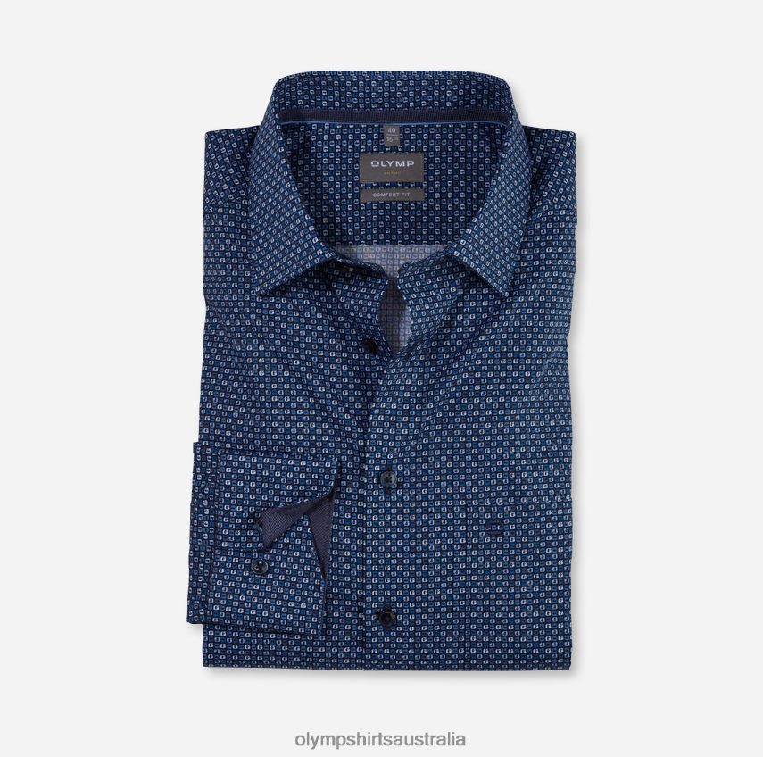 Clothing AU OLYMP Luxor Comfort Fit, Business Shirt, New Kent, Marine T8882J1641