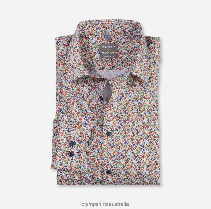 Clothing AU OLYMP Luxor Comfort Fit, Business Shirt, New Kent, Orange T8882J1543