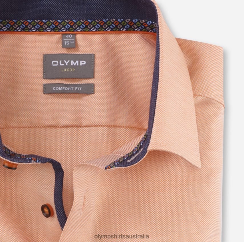 Clothing AU OLYMP Luxor Comfort Fit, Business Shirt, New Kent, Orange T8882J1550