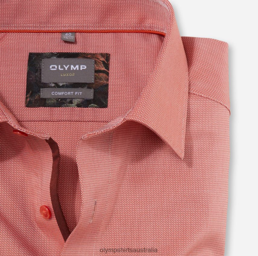 Clothing AU OLYMP Luxor Comfort Fit, Business Shirt, New Kent, Red Orange T8882J1668