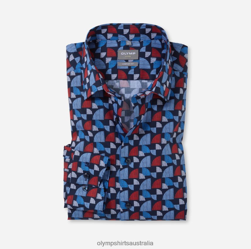 Clothing AU OLYMP Luxor Comfort Fit, Business Shirt, New Kent, Red T8882J1528