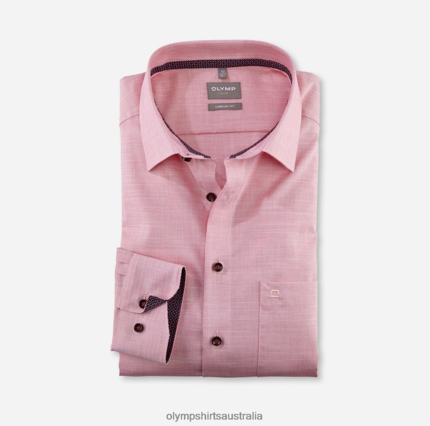 Clothing AU OLYMP Luxor Comfort Fit, Business Shirt, New Kent, Red T8882J1572