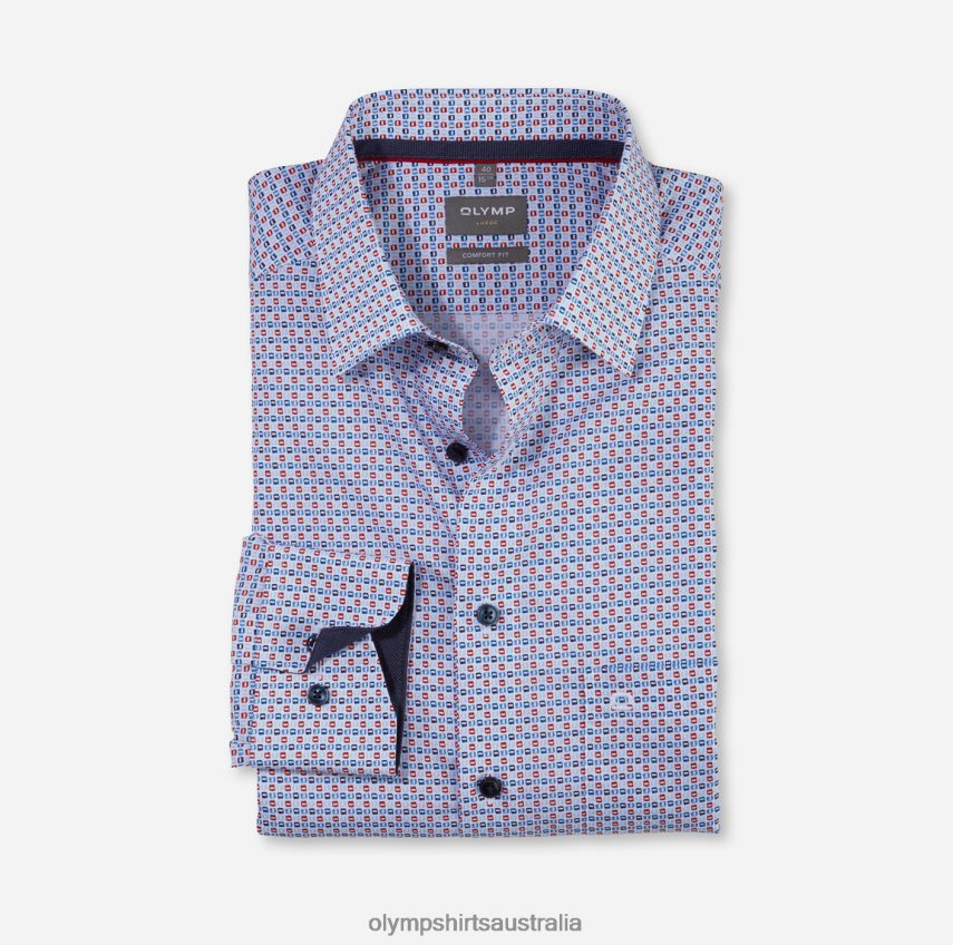 Clothing AU OLYMP Luxor Comfort Fit, Business Shirt, New Kent, Red T8882J1580