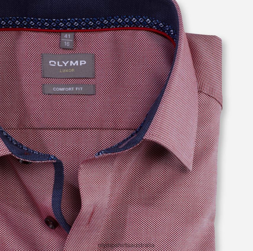 Clothing AU OLYMP Luxor Comfort Fit, Business Shirt, New Kent, Red T8882J1650