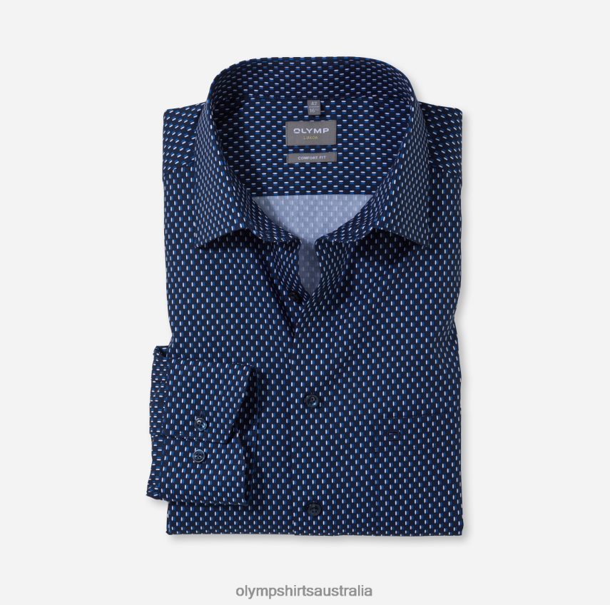 Clothing AU OLYMP Luxor Comfort Fit, Business Shirt, New Kent, Royal T8882J1563