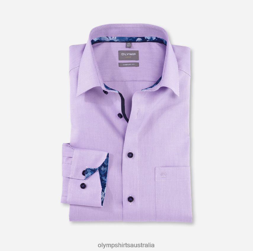 Clothing AU OLYMP Luxor Comfort Fit, Business Shirt, New Kent, Violet T8882J1643