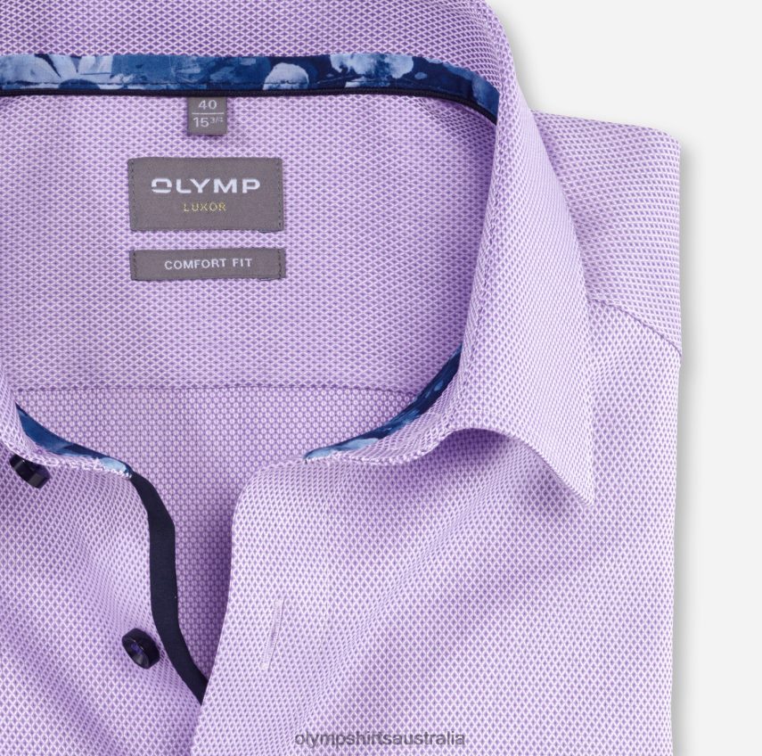 Clothing AU OLYMP Luxor Comfort Fit, Business Shirt, New Kent, Violet T8882J1643