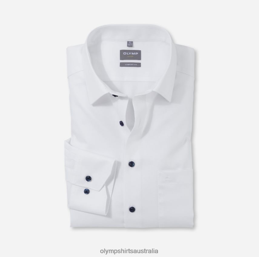 Clothing AU OLYMP Luxor Comfort Fit, Business Shirt, New Kent, White T8882J1517