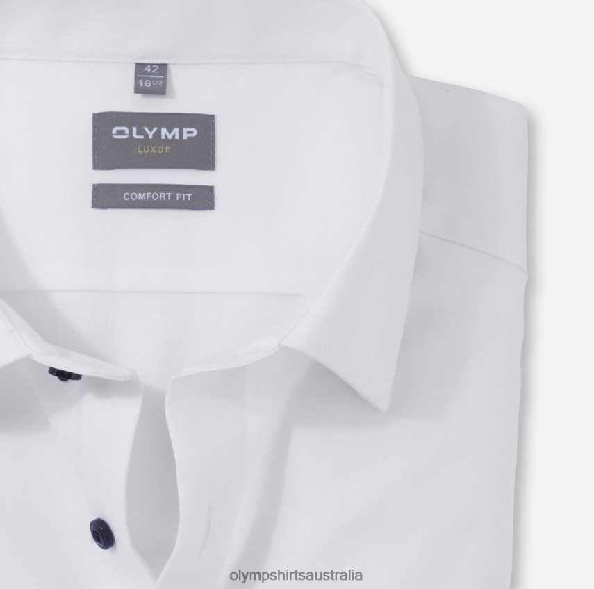 Clothing AU OLYMP Luxor Comfort Fit, Business Shirt, New Kent, White T8882J1517
