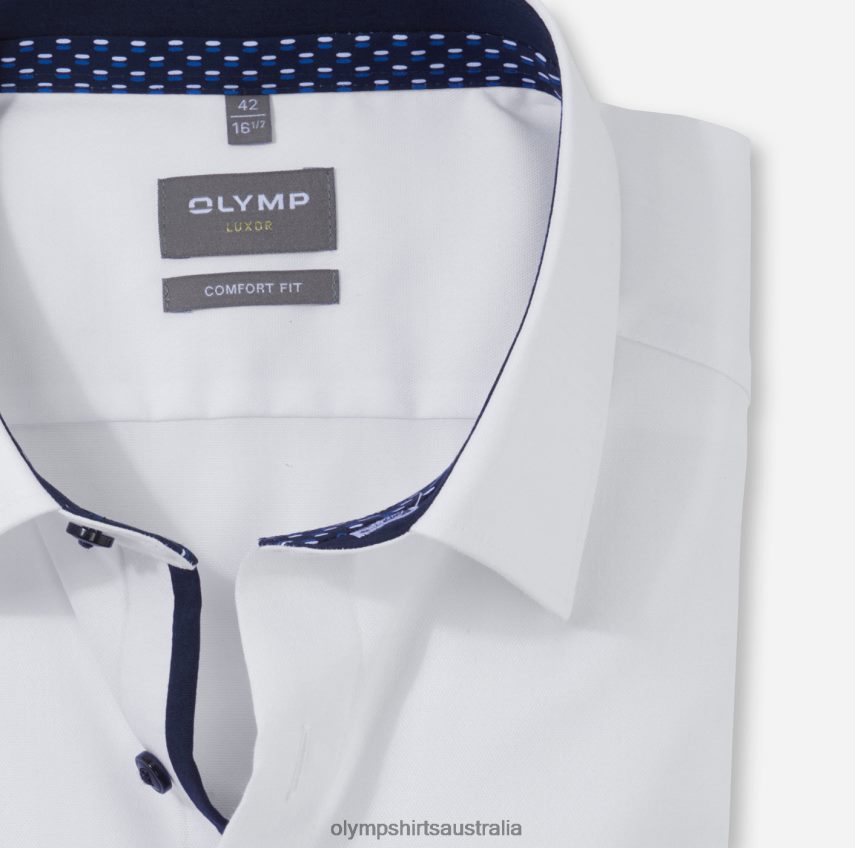 Clothing AU OLYMP Luxor Comfort Fit, Business Shirt, New Kent, White T8882J1600