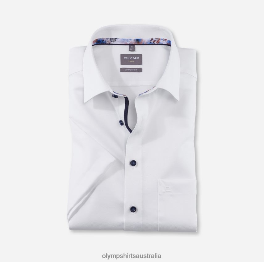 Clothing AU OLYMP Luxor Comfort Fit, Business Shirt, New Kent, White T8882J1621