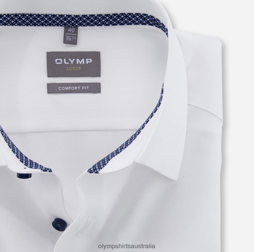 Clothing AU OLYMP Luxor Comfort Fit, Business Shirt, New Kent, White T8882J1635
