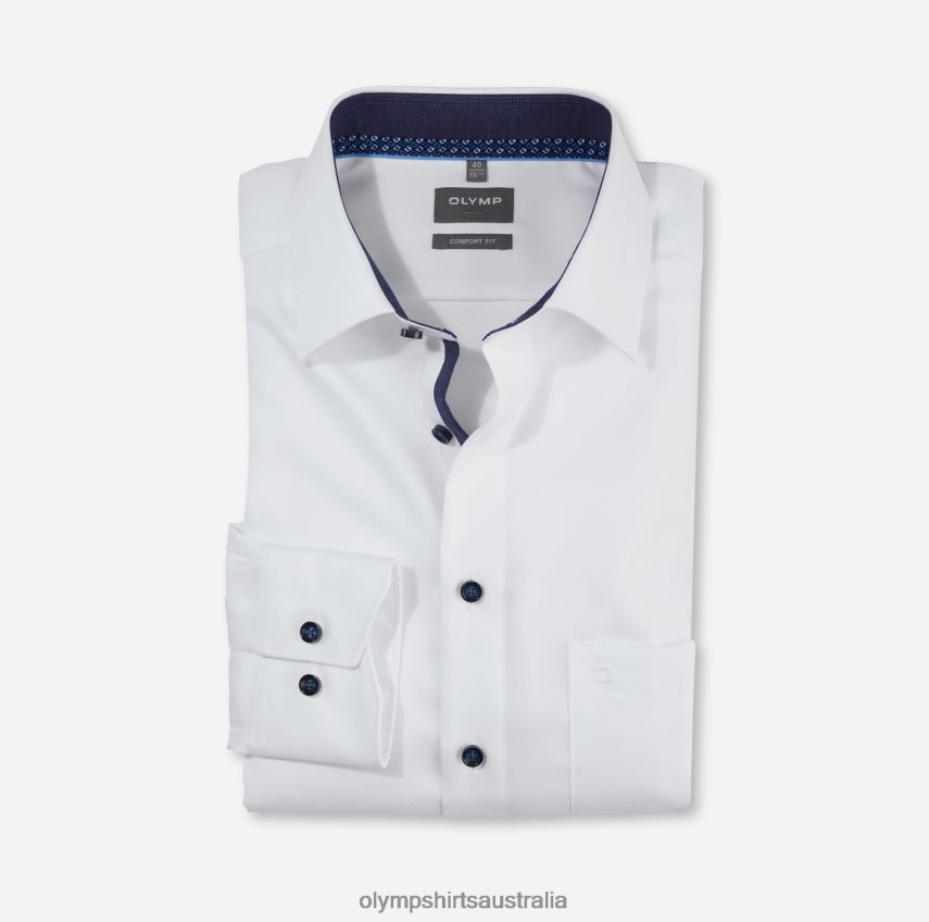 Clothing AU OLYMP Luxor Comfort Fit, Business Shirt, New Kent, White T8882J1636