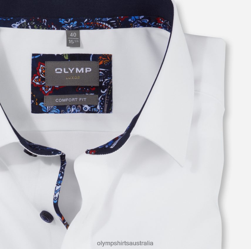 Clothing AU OLYMP Luxor Comfort Fit, Business Shirt, New Kent, White T8882J1651