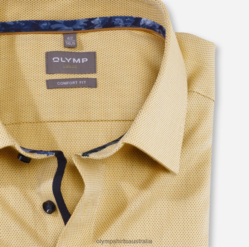 Clothing AU OLYMP Luxor Comfort Fit, Business Shirt, New Kent, Yellow T8882J1566