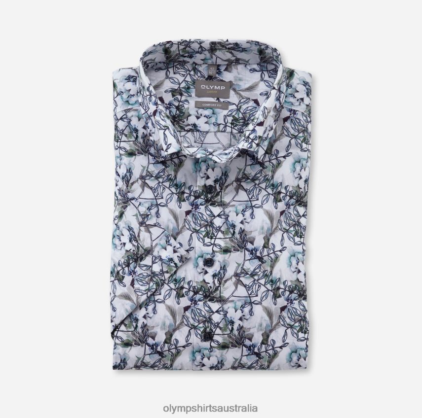 Clothing AU OLYMP Luxor Comfort Fit, Business Shirt, Under Button-Down, Aqua T8882J1624