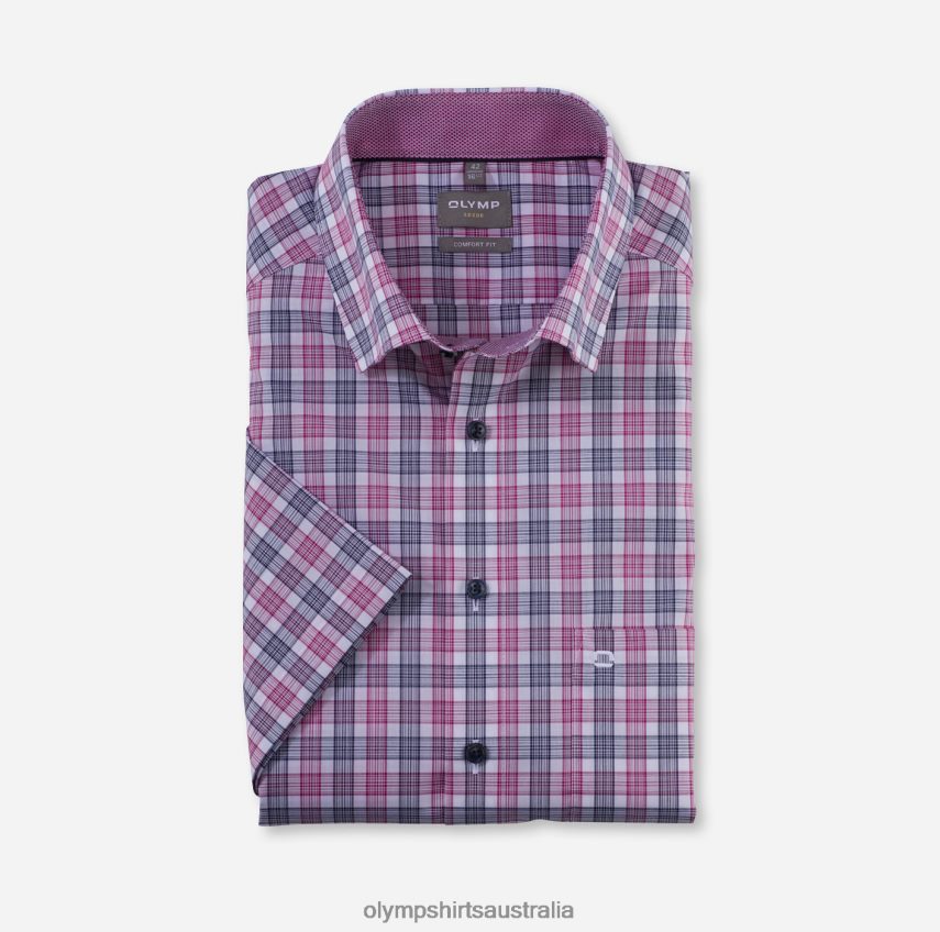 Clothing AU OLYMP Luxor Comfort Fit, Business Shirt, Under Button-Down, Fuchsia T8882J1523