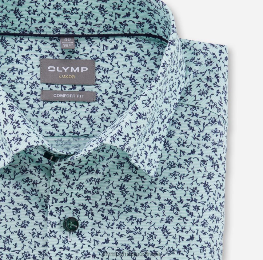 Clothing AU OLYMP Luxor Comfort Fit, Business Shirt, Under Button-Down, Light Green T8882J1537