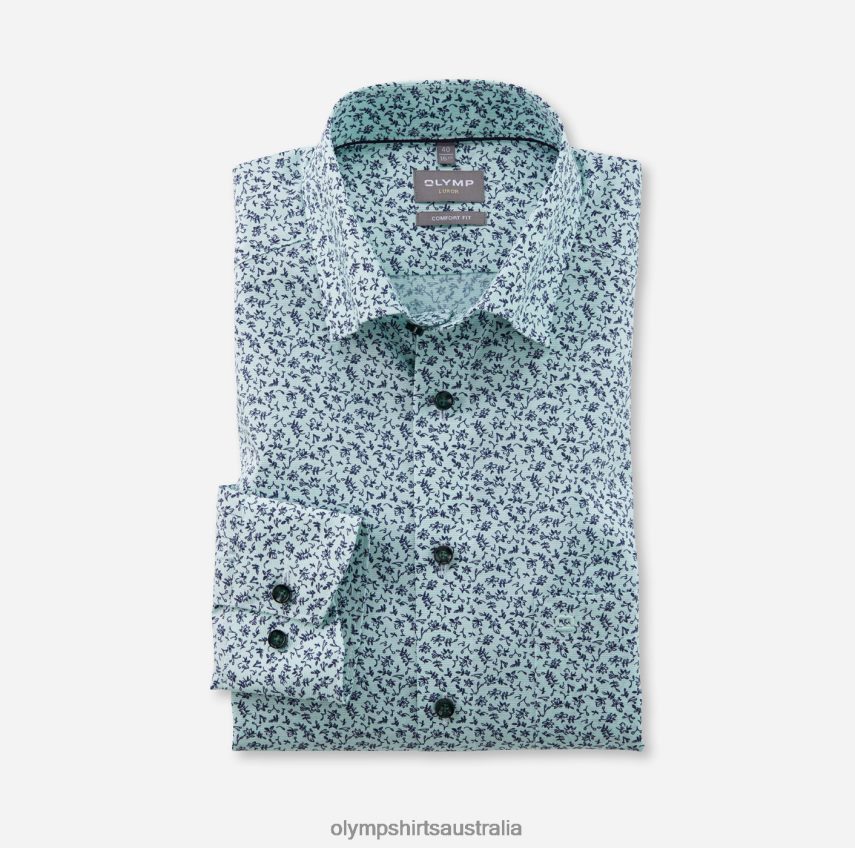 Clothing AU OLYMP Luxor Comfort Fit, Business Shirt, Under Button-Down, Light Green T8882J1619