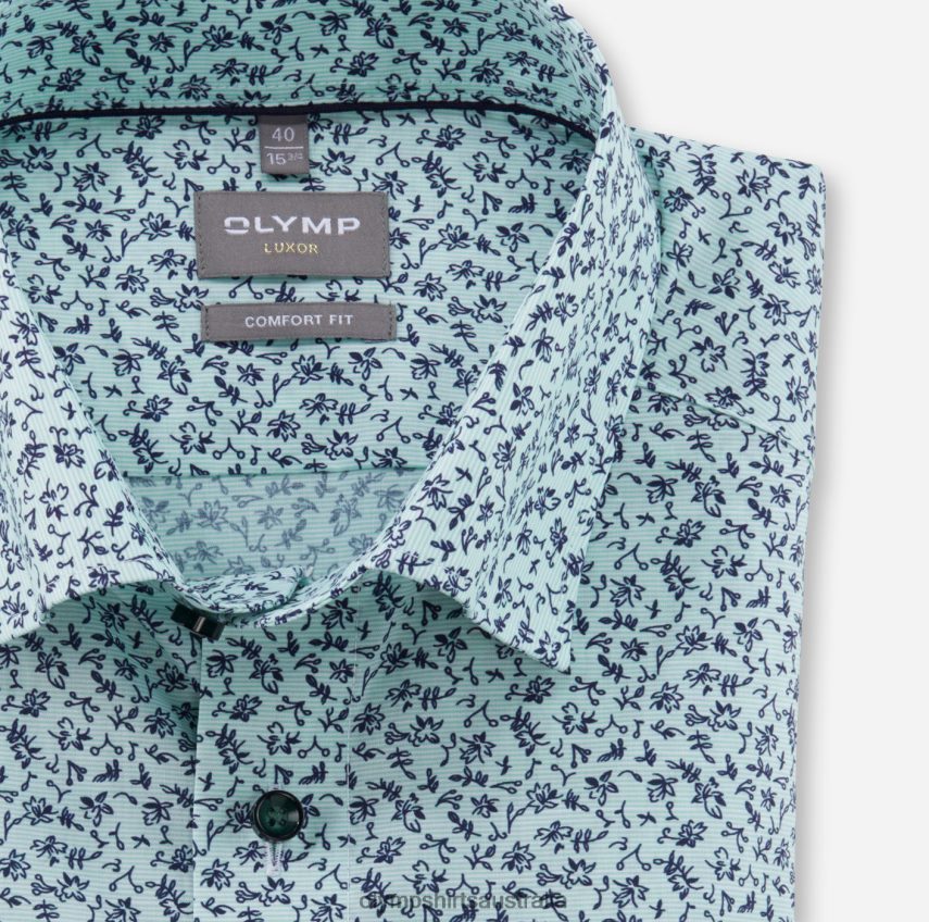 Clothing AU OLYMP Luxor Comfort Fit, Business Shirt, Under Button-Down, Light Green T8882J1619