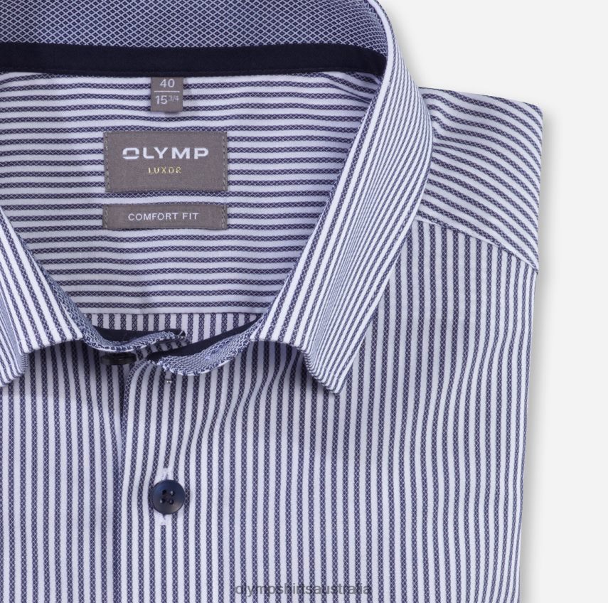 Clothing AU OLYMP Luxor Comfort Fit, Business Shirt, Under Button-Down, Marine T8882J1516