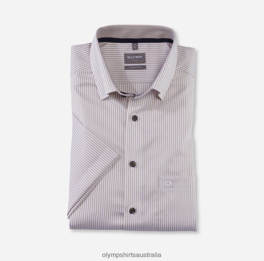 Clothing AU OLYMP Luxor Comfort Fit, Business Shirt, Under Button-Down, Natural T8882J1546
