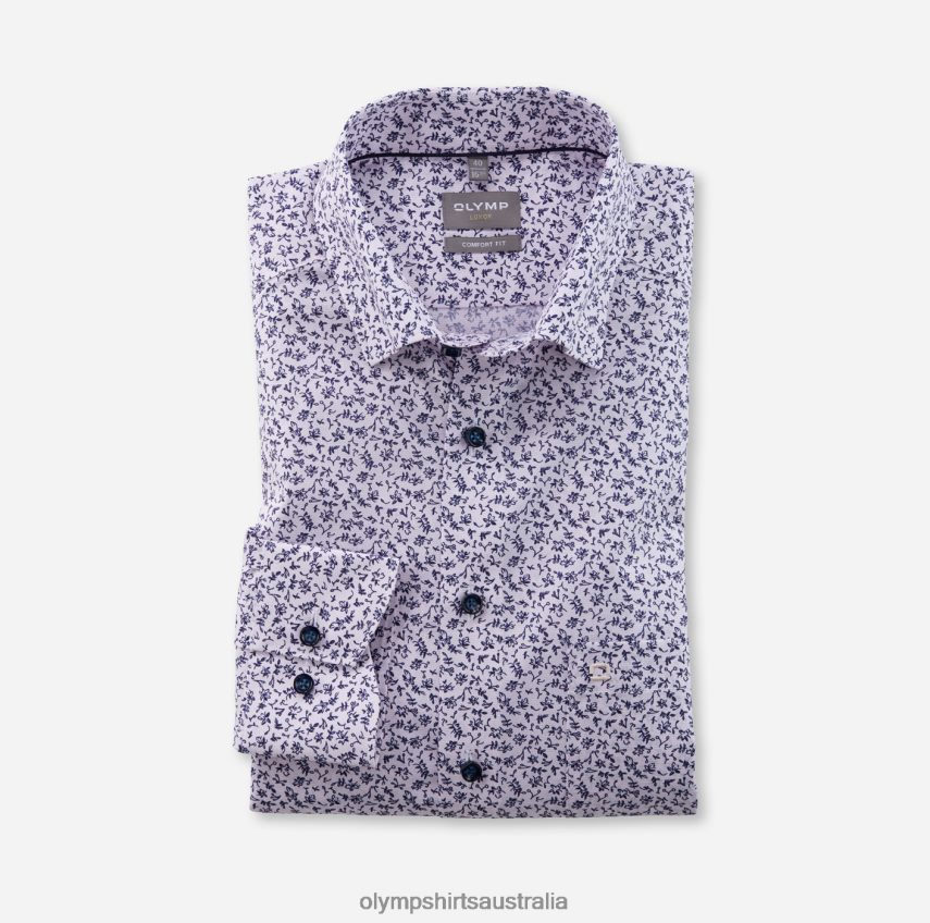 Clothing AU OLYMP Luxor Comfort Fit, Business Shirt, Under Button-Down, Rose T8882J1582