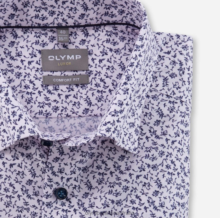 Clothing AU OLYMP Luxor Comfort Fit, Business Shirt, Under Button-Down, Rose T8882J1582