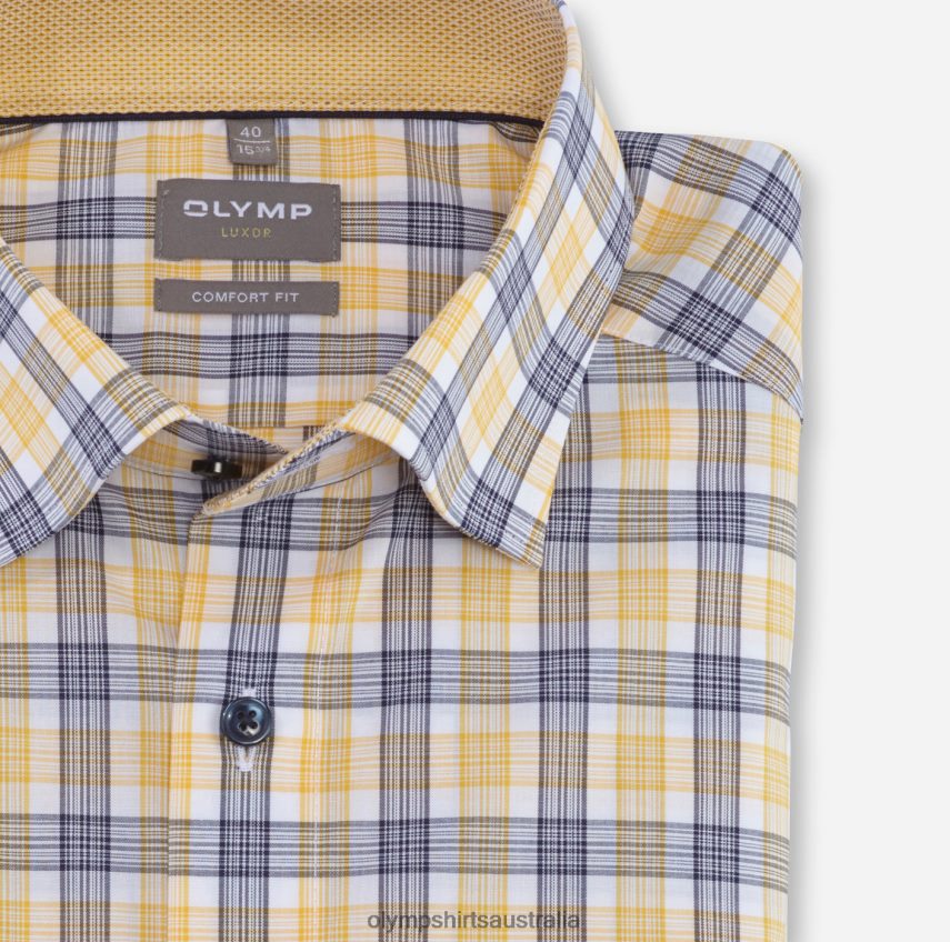 Clothing AU OLYMP Luxor Comfort Fit, Business Shirt, Under Button-Down, Yellow T8882J1520
