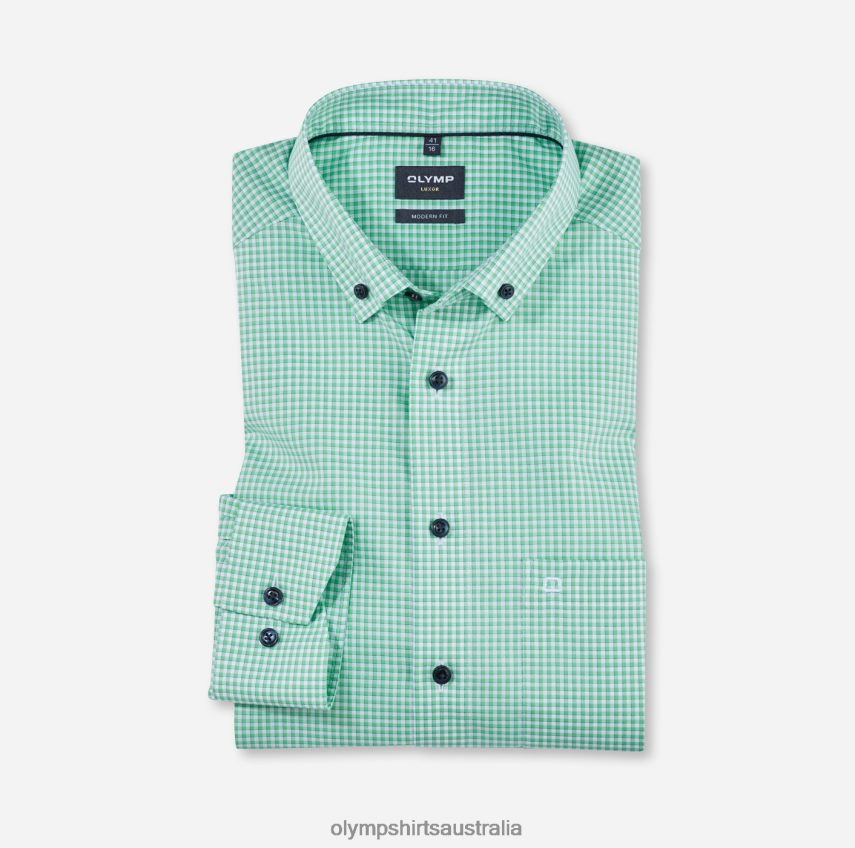 Clothing AU OLYMP Luxor Modern Fit, Business Shirt, Button-Down, Light Green T8882J1332