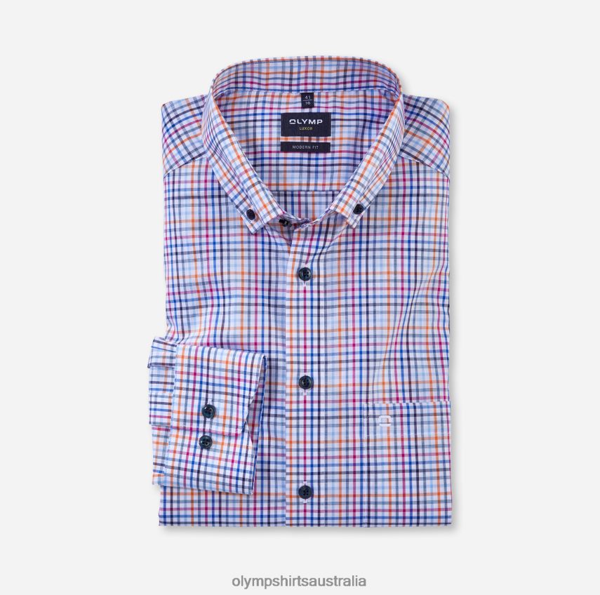 Clothing AU OLYMP Luxor Modern Fit, Business Shirt, Button-Down, Orange T8882J1231