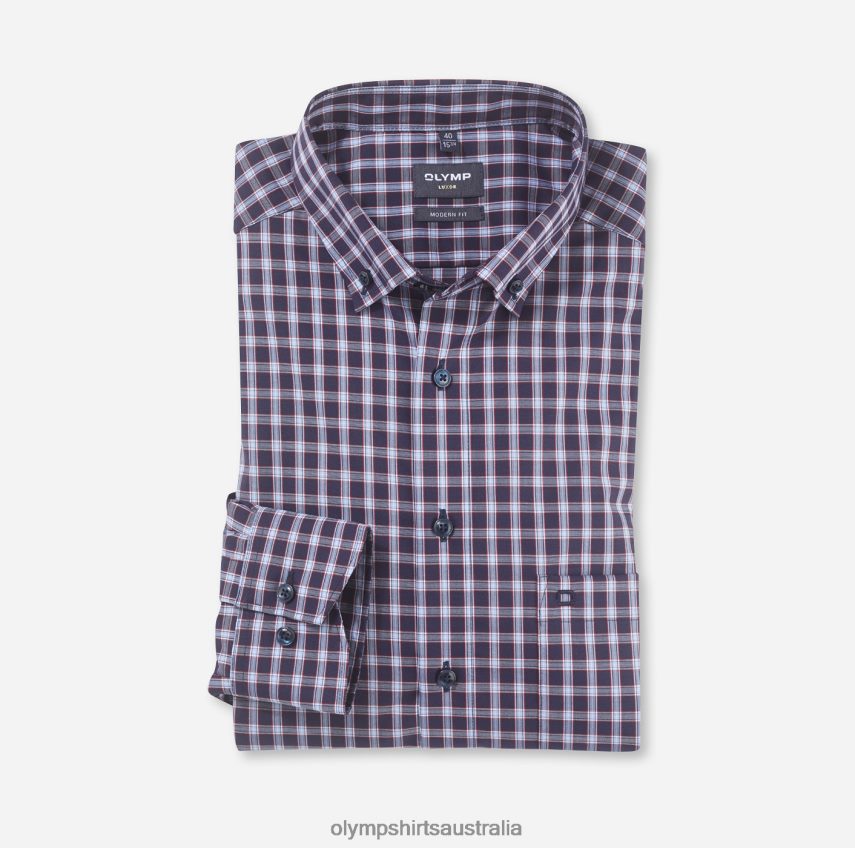 Clothing AU OLYMP Luxor Modern Fit, Business Shirt, Button-Down, Red T8882J1254