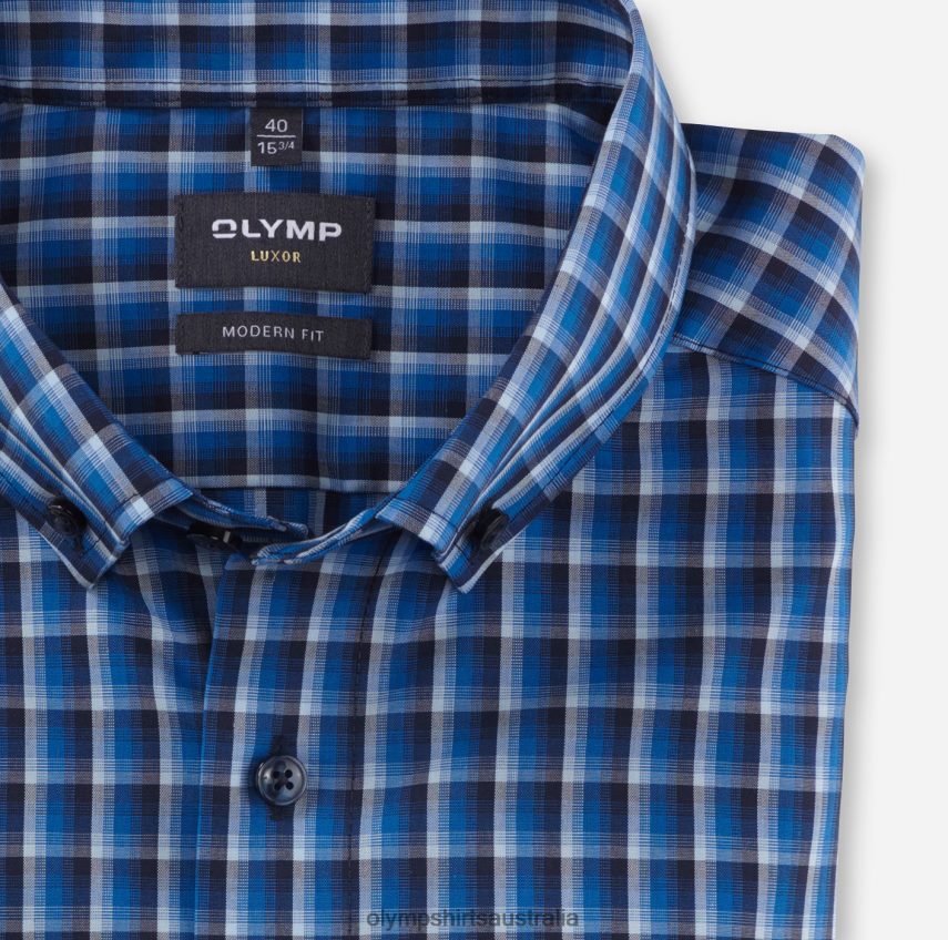 Clothing AU OLYMP Luxor Modern Fit, Business Shirt, Button-Down, Royal T8882J1054