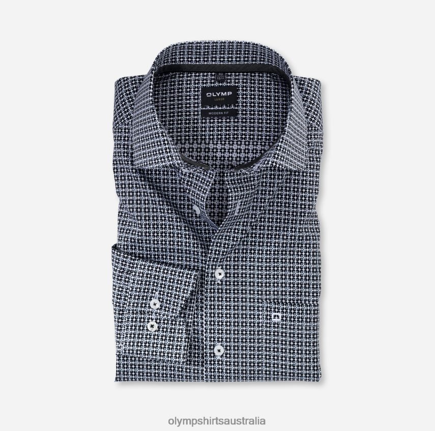 Clothing AU OLYMP Luxor Modern Fit, Business Shirt, Global Kent, Black T8882J1365