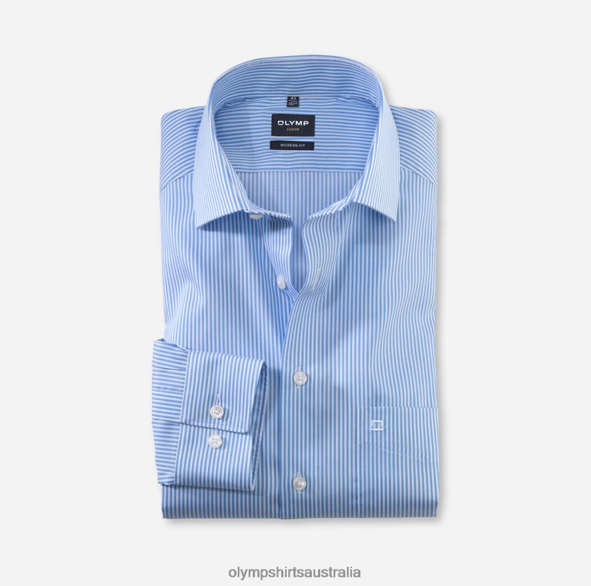 Clothing AU OLYMP Luxor Modern Fit, Business Shirt, Global Kent, Bleu T8882J1015
