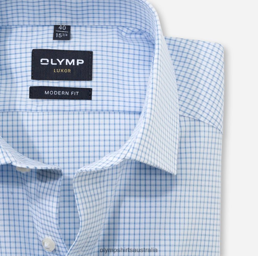 Clothing AU OLYMP Luxor Modern Fit, Business Shirt, Global Kent, Bleu T8882J1023