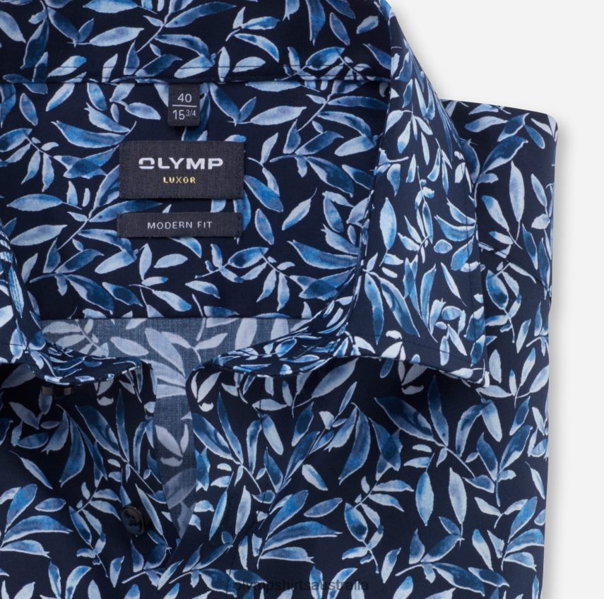 Clothing AU OLYMP Luxor Modern Fit, Business Shirt, Global Kent, Bleu T8882J1041