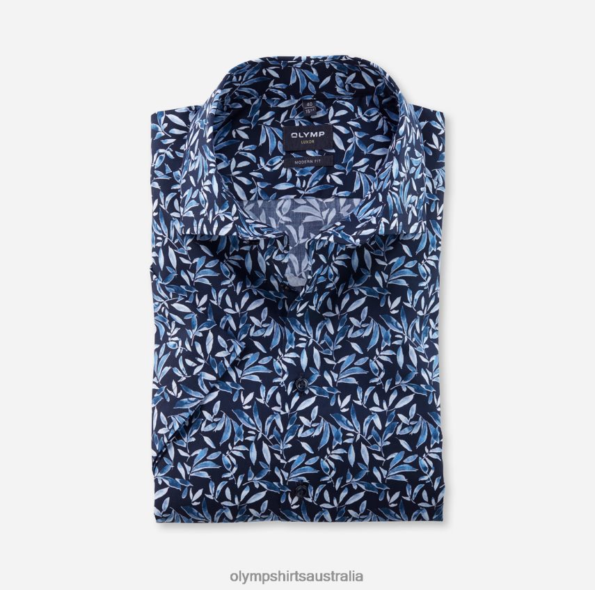 Clothing AU OLYMP Luxor Modern Fit, Business Shirt, Global Kent, Bleu T8882J1121