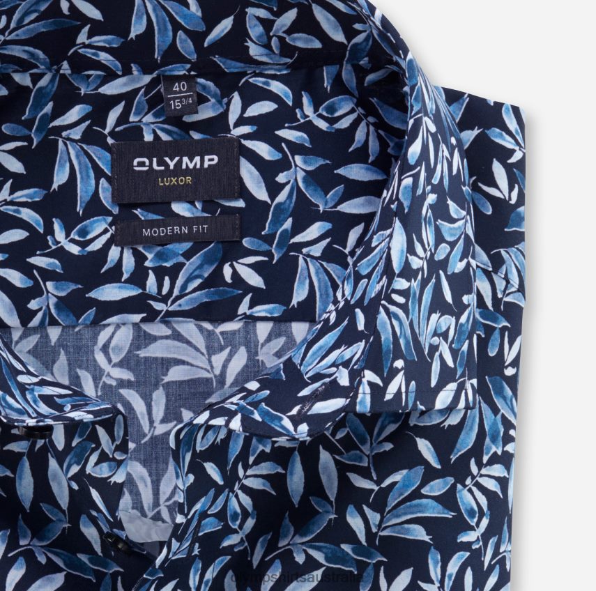 Clothing AU OLYMP Luxor Modern Fit, Business Shirt, Global Kent, Bleu T8882J1121