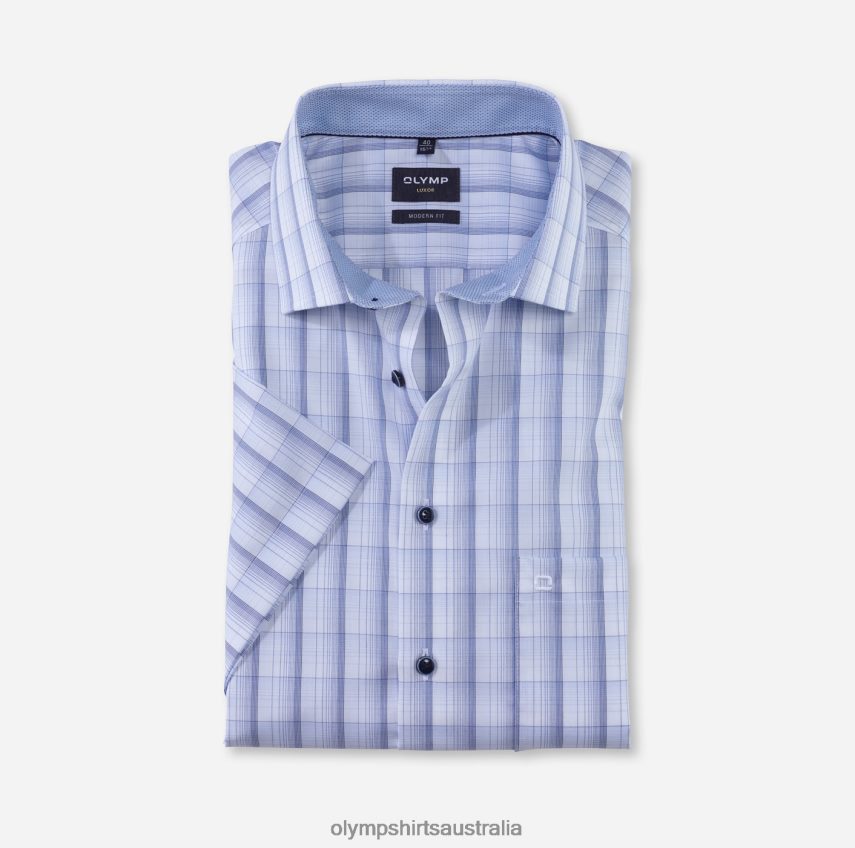 Clothing AU OLYMP Luxor Modern Fit, Business Shirt, Global Kent, Bleu T8882J1124