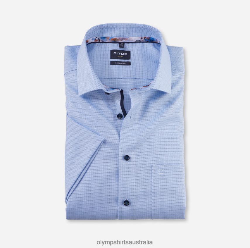 Clothing AU OLYMP Luxor Modern Fit, Business Shirt, Global Kent, Bleu T8882J1227