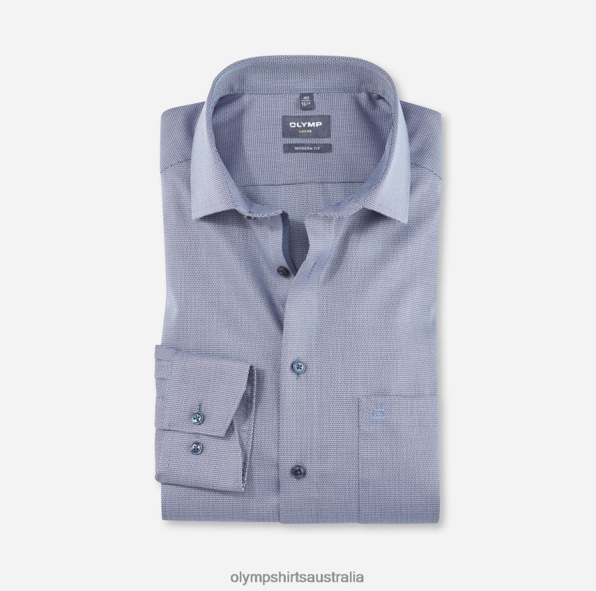 Clothing AU OLYMP Luxor Modern Fit, Business Shirt, Global Kent, Bleu T8882J1243